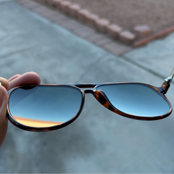 SAINT LAURENT AVIATOR TORTOISE SUNGLASSES - Picture 4 of 9